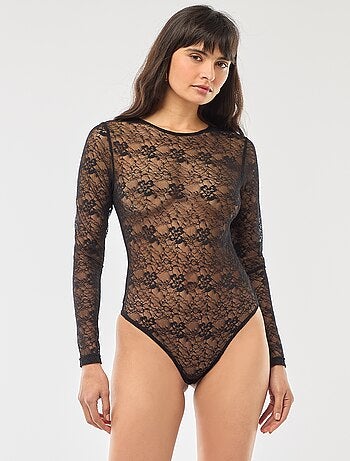 Body cuello redondo de encaje