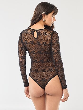 Body cuello redondo de encaje