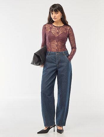 Body cuello redondo de encaje