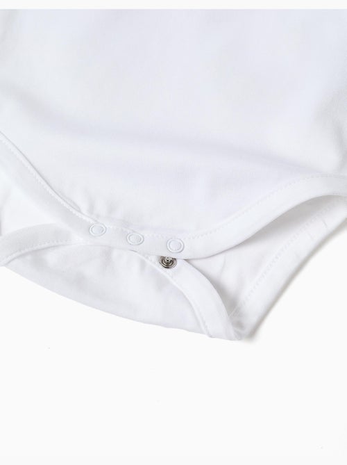 Body de algodón con cuello bordado - Kiabi