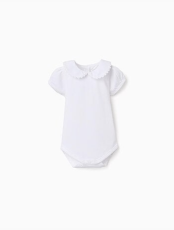 Body de algodón con cuello Peter Pan