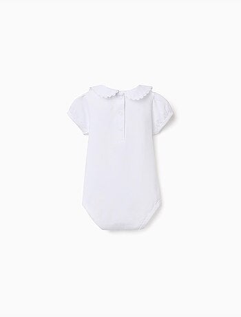 Body de algodón con cuello Peter Pan
