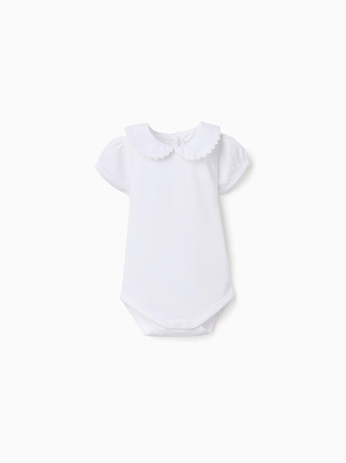 Body de algodón con cuello Peter Pan - Kiabi