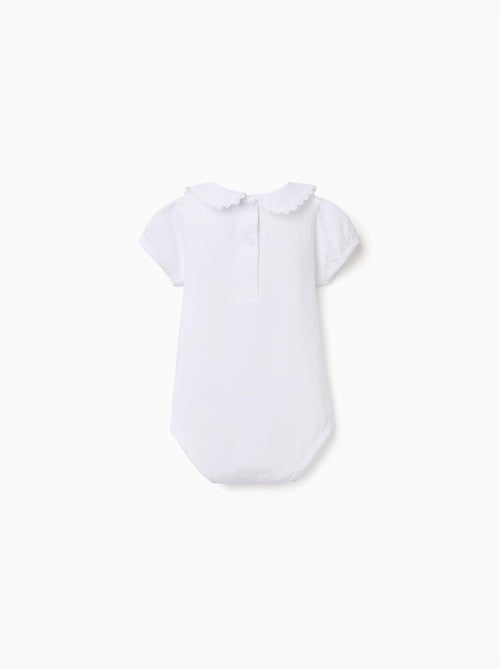 Body de algodón con cuello Peter Pan - Kiabi