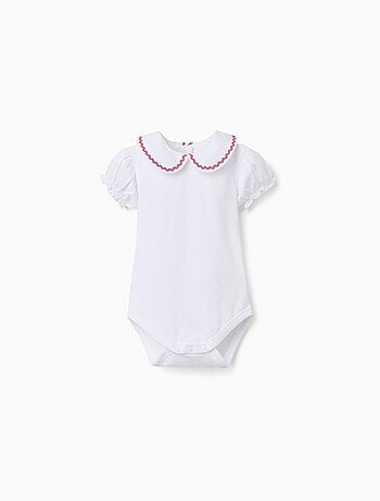 Body de algodón con cuello Peter Pan
