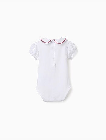 Body de algodón con cuello Peter Pan
