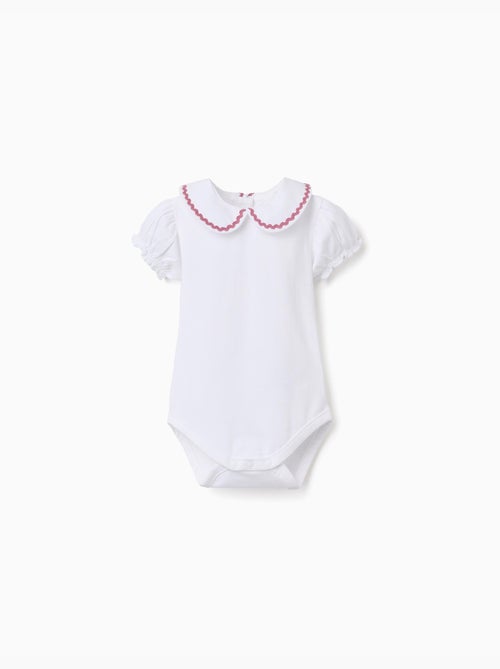 Body de algodón con cuello Peter Pan - Kiabi Body de algodón con cuello Peter Pan - Kiabi