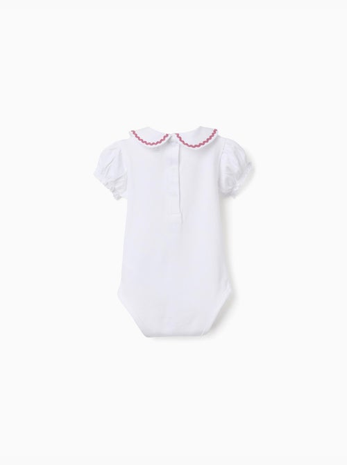 Body de algodón con cuello Peter Pan - Kiabi Body de algodón con cuello Peter Pan - Kiabi