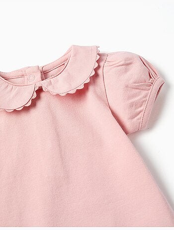 Body de algodón con cuello Peter Pan