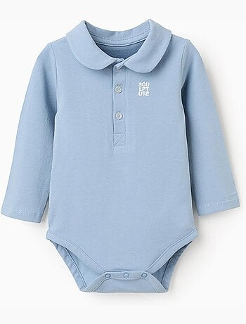 Body de algodón con estampado en el pecho