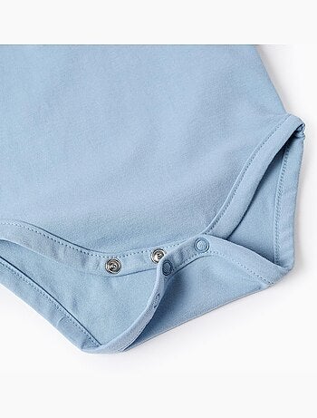 Body de algodón con estampado en el pecho