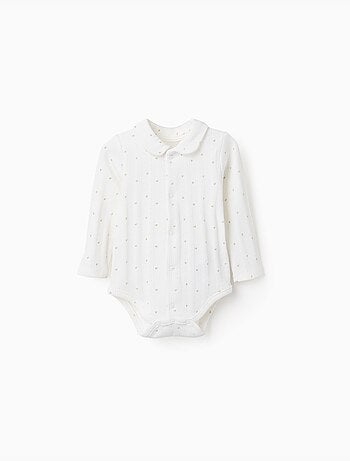 Body de algodón con motivo de corazones
