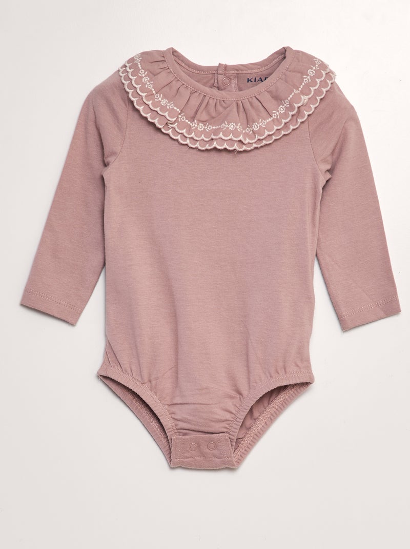 Body de algodón con volantes ROSA - Kiabi