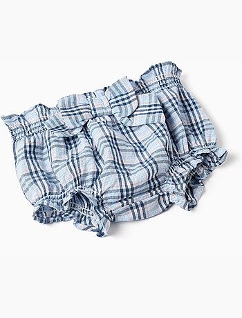 Body de algodón + cubrepañal a cuadros B&S