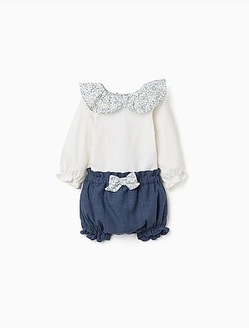 Body de algodón + pantalón corto con volantes You&Me