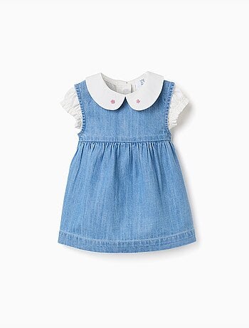 Body de algodón + vestido vaquero sin mangas
