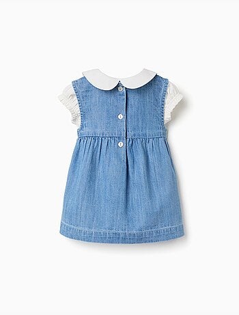 Body de algodón + vestido vaquero sin mangas
