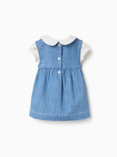 Body de algodón + vestido vaquero sin mangas - Kiabi