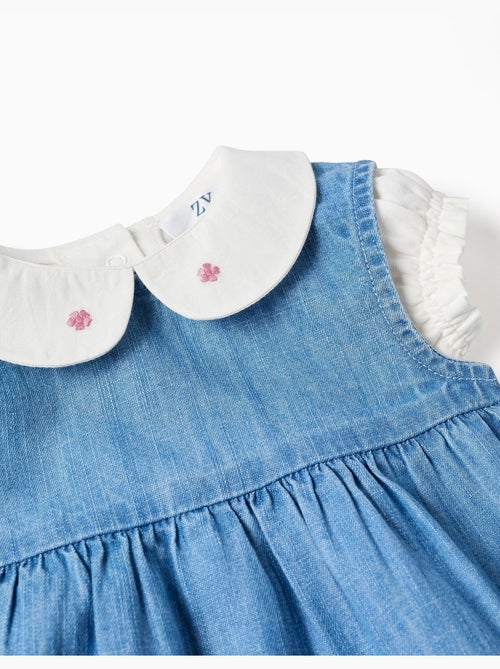 Body de algodón + vestido vaquero sin mangas - Kiabi