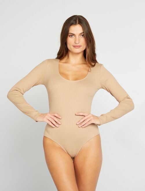 Body beige mujer