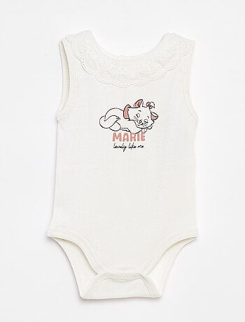 Body de canalé con cuello bordado 'Disney'