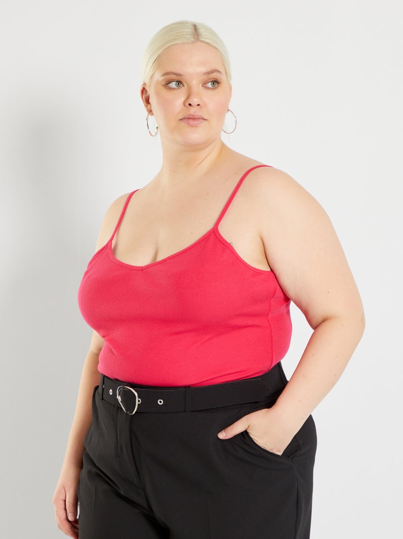 Body de canalé Rosa - Kiabi