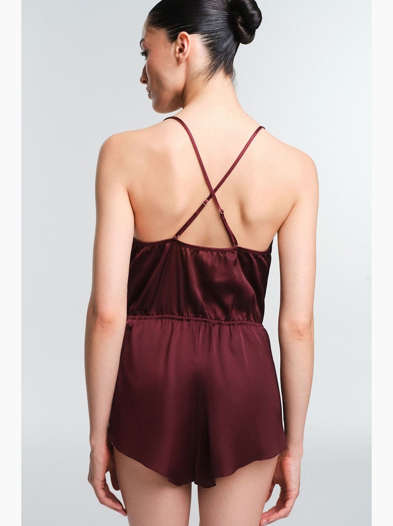 Body de encaje obsidia penti Rojo burdeos - Kiabi