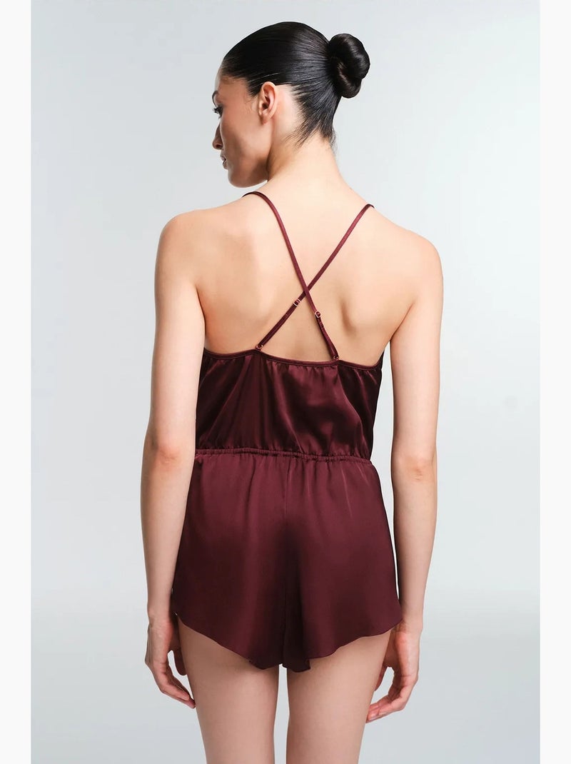 Body de encaje obsidia penti Rojo burdeos - Kiabi