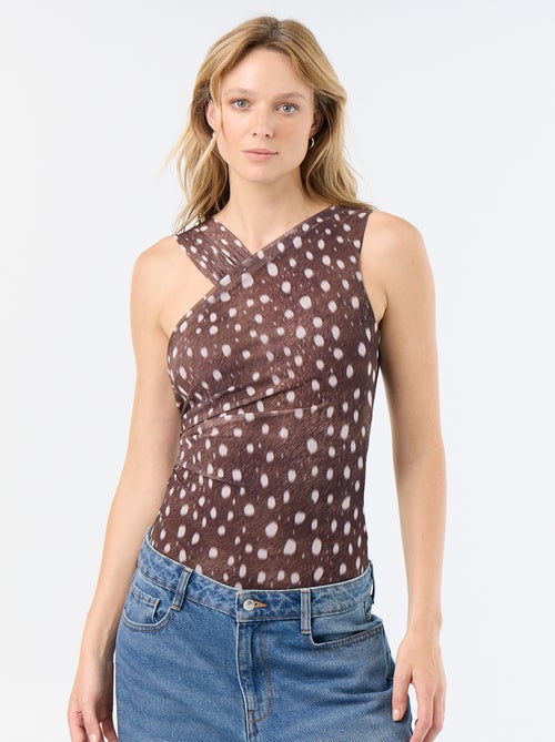 Body de lunares con cuello fantasía - Kiabi Body de lunares con cuello fantasía - Kiabi
