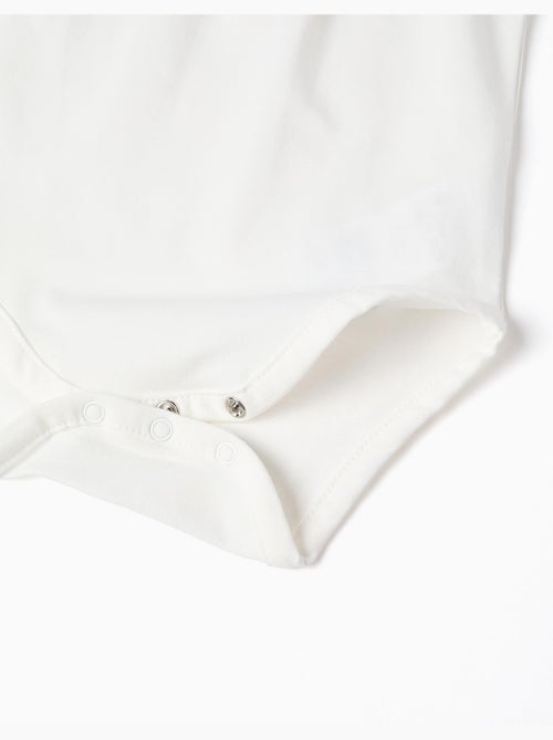 Body de manga corta con cuello bordado - Kiabi