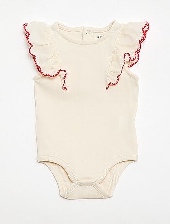 Body de manga corta con volantes