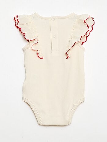 Body de manga corta con volantes