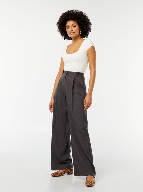 Body de manga corta de canalé - Kiabi