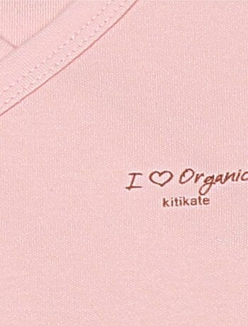 Body de manga corta en algodón orgánico - modelo basic - Kitikate