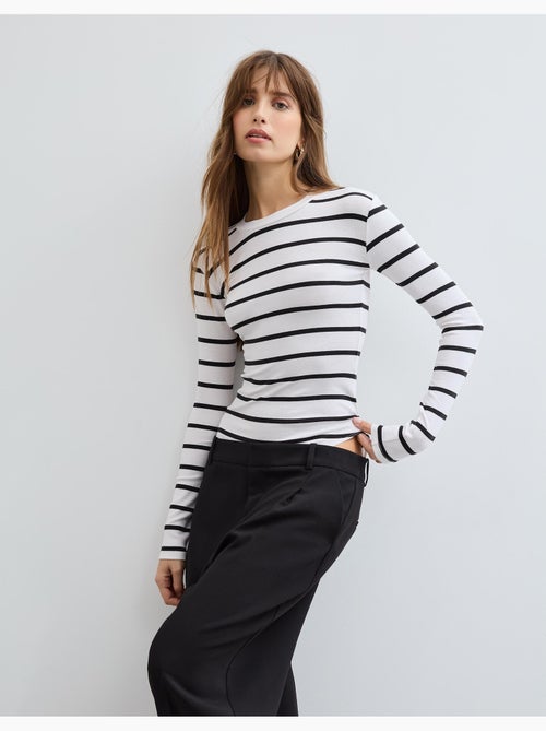 Body de manga larga a rayas, MO Fashion - Kiabi Body de manga larga a rayas, MO Fashion - Kiabi