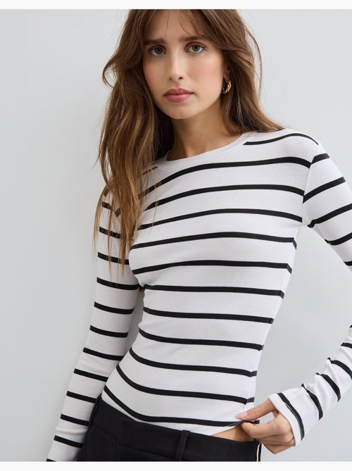Body de manga larga a rayas, MO Fashion - Kiabi Body de manga larga a rayas, MO Fashion - Kiabi