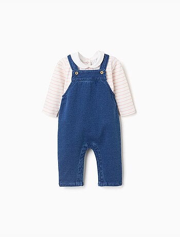 Body de manga larga a rayas + mono