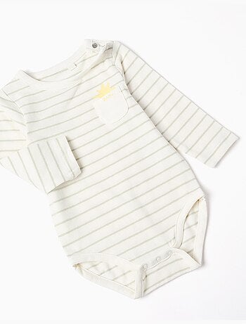 Body de manga larga a rayas + pantalón