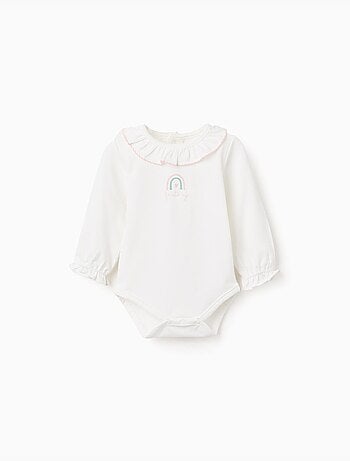 Body de manga larga con arcoíris estampado