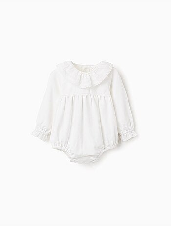 Body de manga larga con bordado inglés