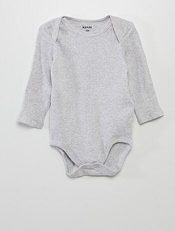 Body de manga larga con cuello americano - Pack de 3