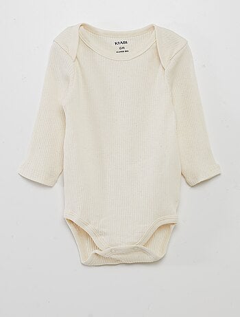 Body de manga larga con cuello americano - Pack de 3