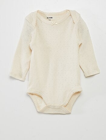 Body de manga larga con cuello americano - Pack de 3
