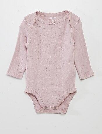 Body de manga larga con cuello americano - Pack de 3