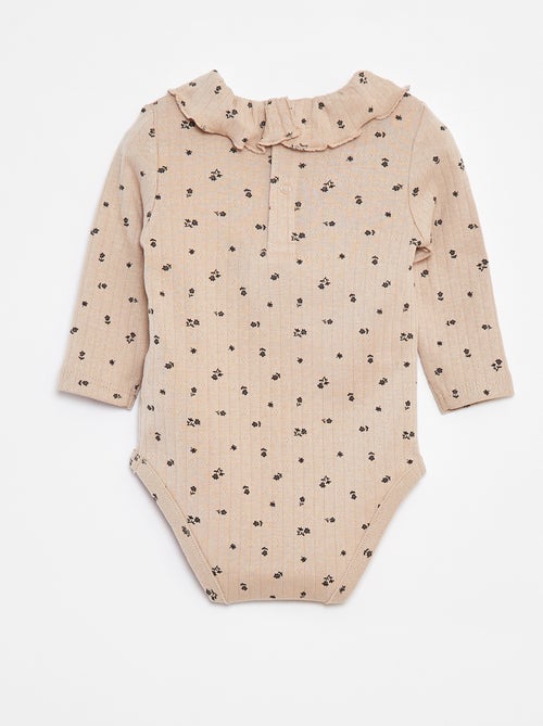 Body de manga larga con cuello - Kiabi