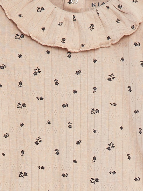 Body de manga larga con cuello - Kiabi