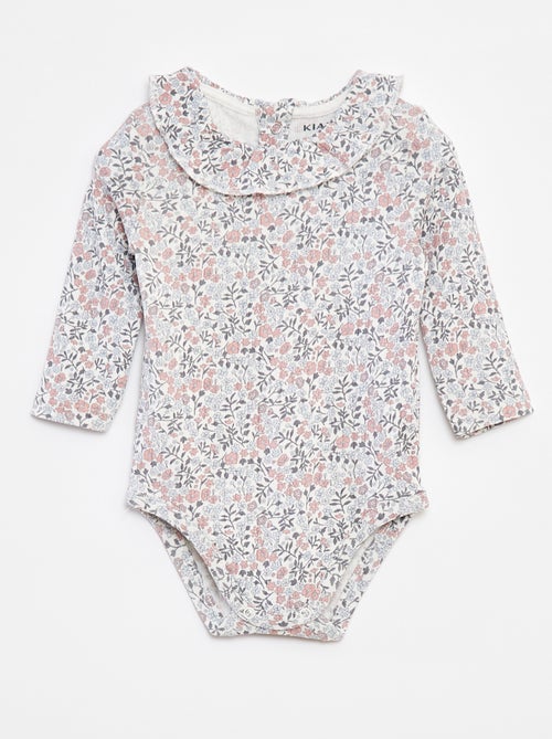 Body de manga larga con cuello - Kiabi