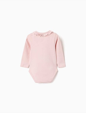 Body de manga larga con estampado y volantes