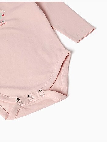 Body de manga larga con estampado y volantes