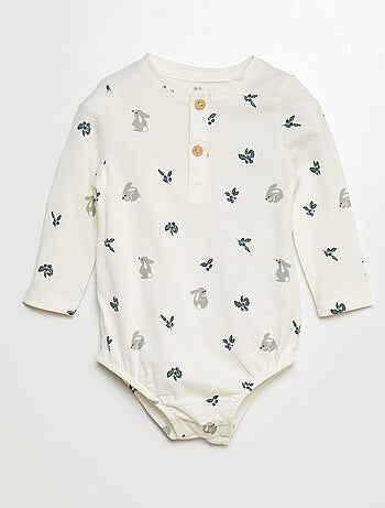 Body de manga larga con motivo